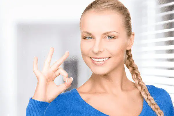 Happy woman after o-shot